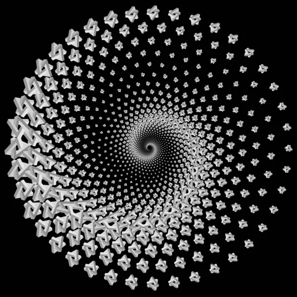 Triángulos Penrose Elemento Diseño Espiral Ilusión Óptica Ilustración Vectorial — Archivo Imágenes Vectoriales