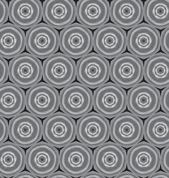 暗灰色の背景に灰色の六角形のシームレスなパターン ベクターイラスト — ストックベクタ