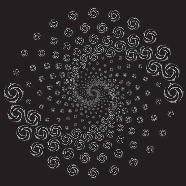 Abstrait Spirale Ronde Élément Design Rayé Illustration Vectorielle — Image vectorielle