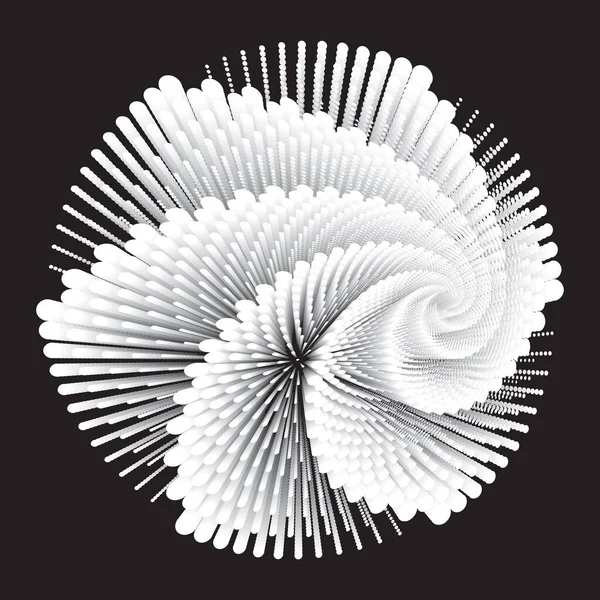 Точечный Полутоновый Векторный Спиральный Рисунок Текстура Элемент Stipple Dot Design — стоковый вектор