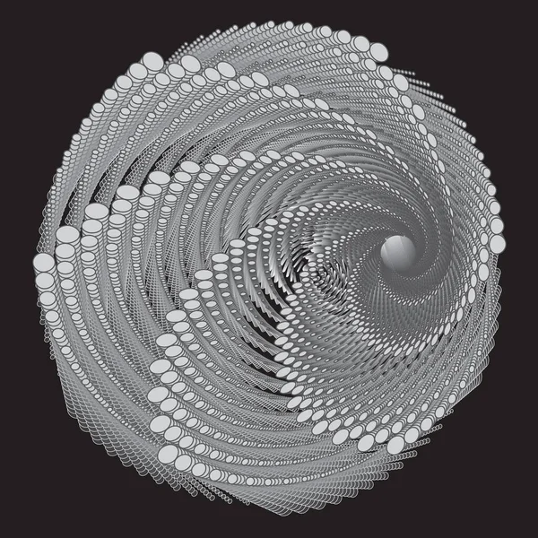 Patrón Textura Espiral Vectorial Semitono Punteado Stipple Dot Fondos Con — Archivo Imágenes Vectoriales