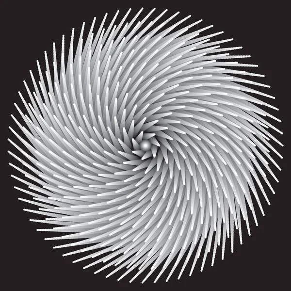 Точечный Полутоновый Векторный Спиральный Рисунок Текстура Элемент Спирального Дизайна Белыми — стоковый вектор