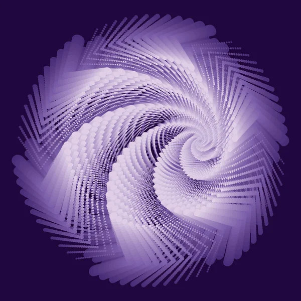 Gepunktetes Halftone Vector Spiralmuster Oder Textur Spiraldesign Element Mit Zylindern — Stockvektor