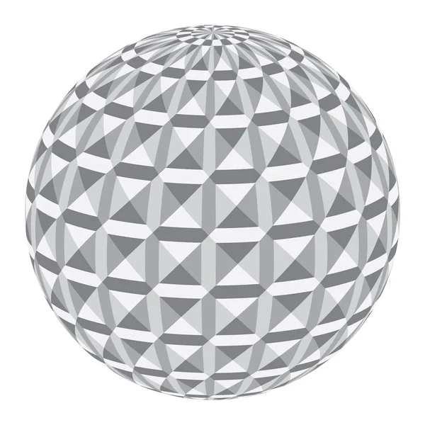Una Esfera Con Patrón Cúbico Largo Superficie Ilustración Vectorial — Vector de stock