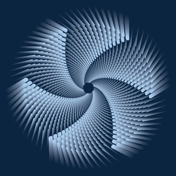 Элемент Векторной Спирали Точечного Полутона Элемент Спирального Дизайна Цилиндрами — стоковый вектор