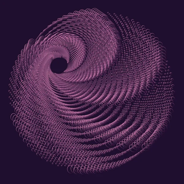 Motif Spirale Vectoriel Demi Teinte Pointillé Élément Conception Stipple Dot — Image vectorielle