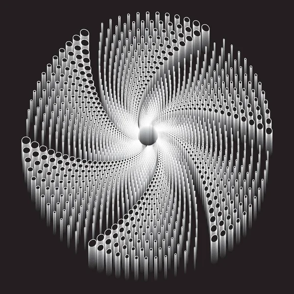 Padrão Espiral Vetorial Meio Tom Pontilhado Textura Elemento Design Espiral — Vetor de Stock