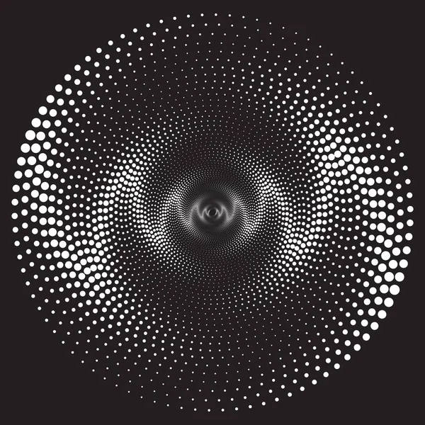 Elemento Diseño Futurista Adorno Patrón Espiral Ilustración Vectorial — Archivo Imágenes Vectoriales