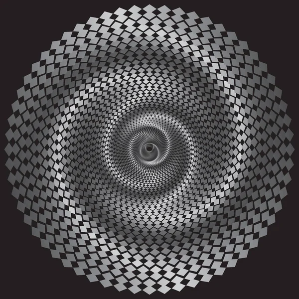 Futuristisches Designelement Ornament Spiralmuster Vektorillustration — Stockvektor