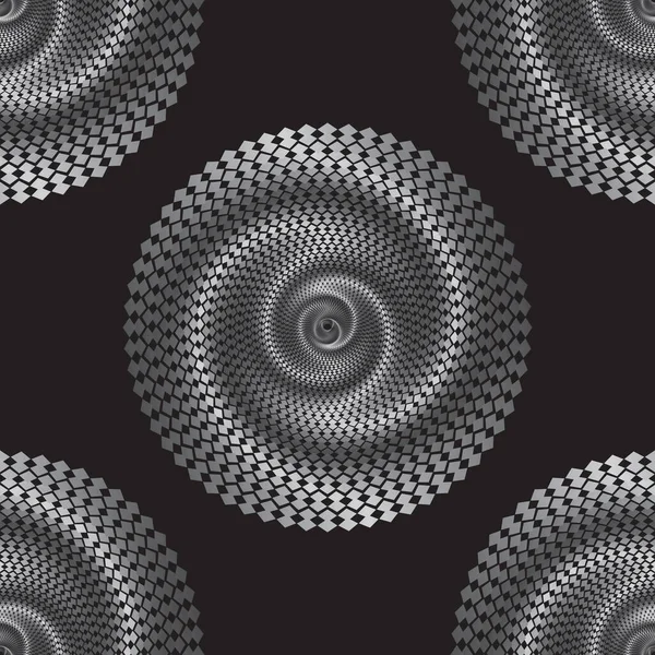 Bezszwowa Kropkowana Spiralna Spirala Wektora Półtonowego Lub Tekstura Stipple Dot — Wektor stockowy