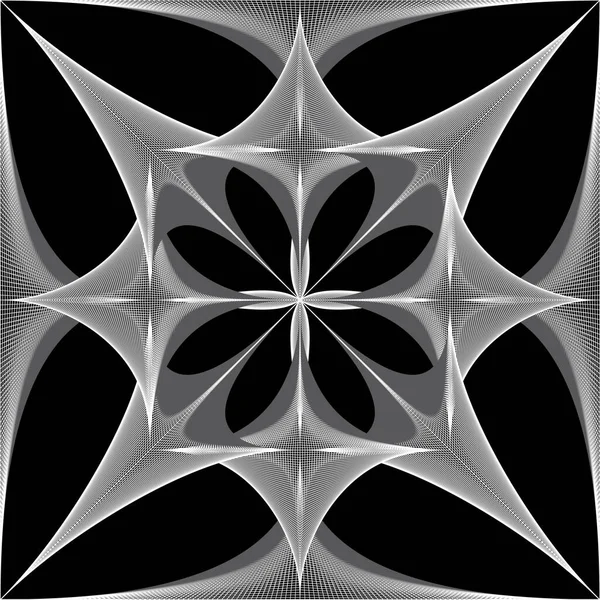 Абстрактный Черно Белый Фон Открытый Орнамент — стоковый вектор