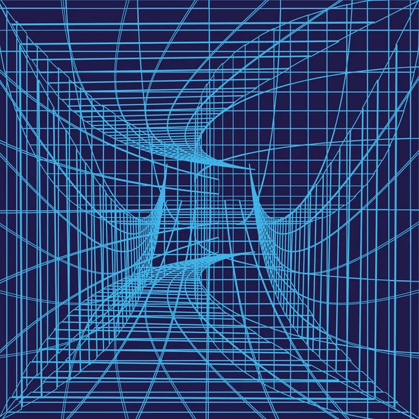 Tunnel Wormgat Een Afrasteringstunnel Raster Achtergrond Abstracte Vectorafbeelding — Stockvector