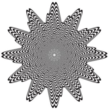 Görsel hareket yanılsaması. Tasarım Element Vektörü illüstrasyonu