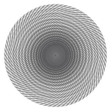 Noktalı Yarım Tonlu Vektör Spiral Tasarım Elemanı. Soyut desen