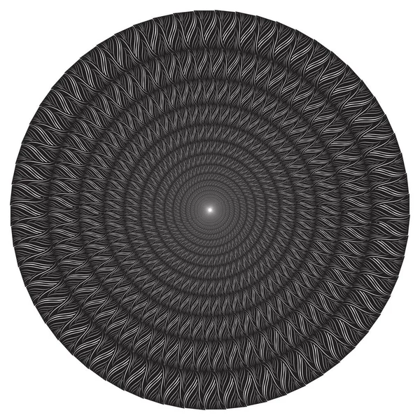 Etnik süslemeli soyut yuvarlak konsantrasyon deseni. Vektör tasarım ögesi