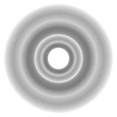 Vektör Sarmal Çizgili Tasarım Elementi. Soyut desen