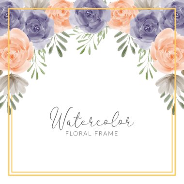 Elle boyanmış suluboya çiçek desenli güller.