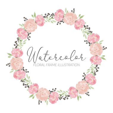 suluboya gül düzenleme çember çerçeve