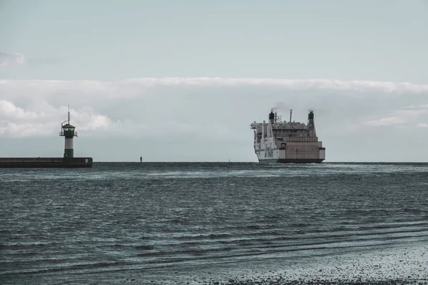 Het Schip Niels Holgerson Van Line Drijft Uit Oostzee Luebeck — Stockfoto