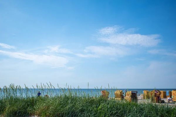 Stone Pier Beach Chairs Beach Baltic Sea — Stock Photo, Image