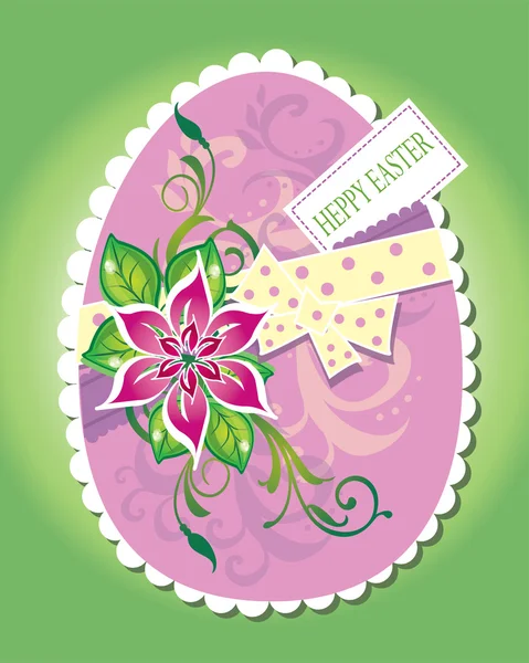 Tarjeta de felicitación de Pascua — Vector de stock