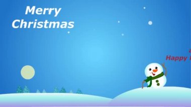 Neşeli Noel kartı animasyon