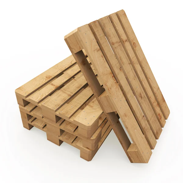 Pila di pallet di legno Fotografia Stock