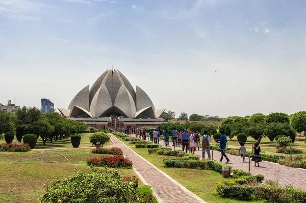 Świątynia lotosu, Delhi Indie — Zdjęcie stockowe