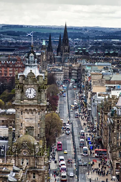 Edimburgo centro da cidade, Princes Steet — Fotografia de Stock