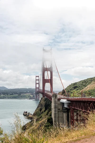 Puente Golden Gate Con Tráfico Niebla San Francisco California — Foto de Stock