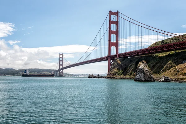 Ship Golden Gate Bridge San Francisco Bay San Francisco California — Fotografia de Stock
