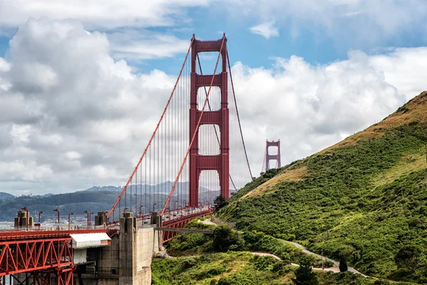 Puente Golden Gate Con Tráfico Niebla San Francisco California — Foto de Stock