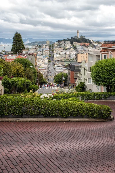 Lombard Street San Francisco Califórnia Eua — Fotografia de Stock