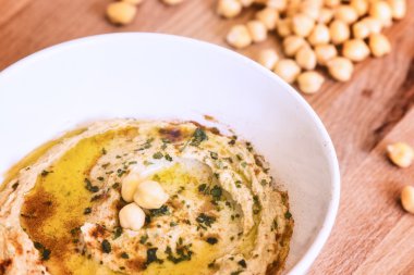 Geleneksel lezzetli taze humus