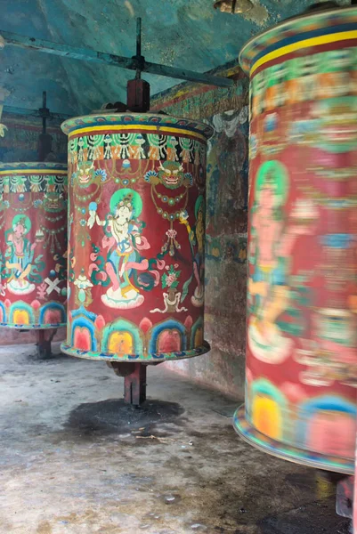 Ima Kerekek Egy Tibeti Kolostor Gangtok Sikkim India — Stock Fotó