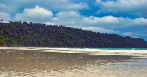 Kustlandschap Tropisch Bos Langs Kust Andaman Eilanden Andaman Nicobar Eilanden — Stockfoto