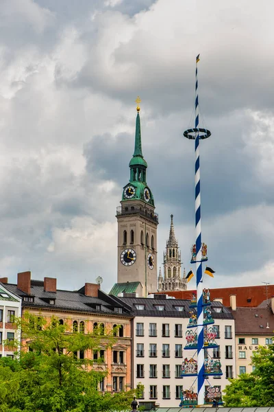 Iglesias Múnich Torre San Pedro Vista Ciudad Múnich Alemania — Foto de Stock