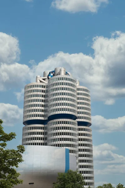 Munich Germany August 1Th 2019 Bmw Four Cylinder Tower Munich — Stock Photo, Image