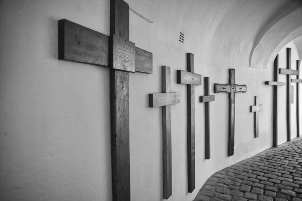 Kreuze Für Die Toten Kloster Andechs — Stockfoto