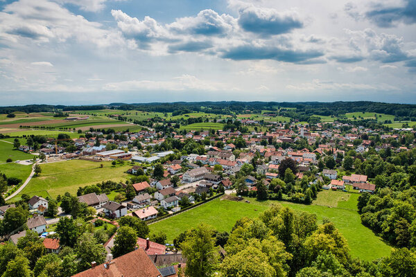 View of the village Machtlfing, Andechs, Upper Bavaria, Bavaria, Germany, Europe