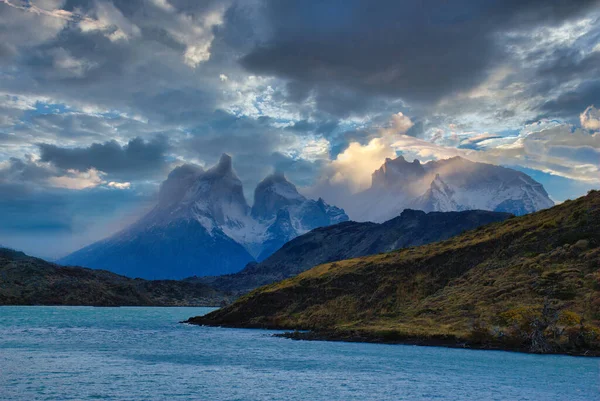 Pehoe Lake Guernos 아름다운 Torres Del Paine Patagonia South America — 스톡 사진