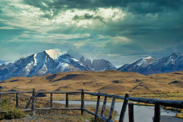 Der Torres Del Paine Nationalpark Ist Ein Nationalpark Der Berge — Stockfoto