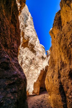 Kuzey Şili 'deki Atacama Çölü' nde Ölüler Vadisi 'nin kanyonları.