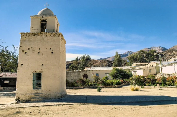 Glockenturm Dorf Belen Vorland Der Anden Chile — Stockfoto
