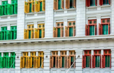 Çok Renkli veya Renkli Panjurlar, MICA Binası (Bilgi, İletişim ve Sanat Bakanlığı), Singapur