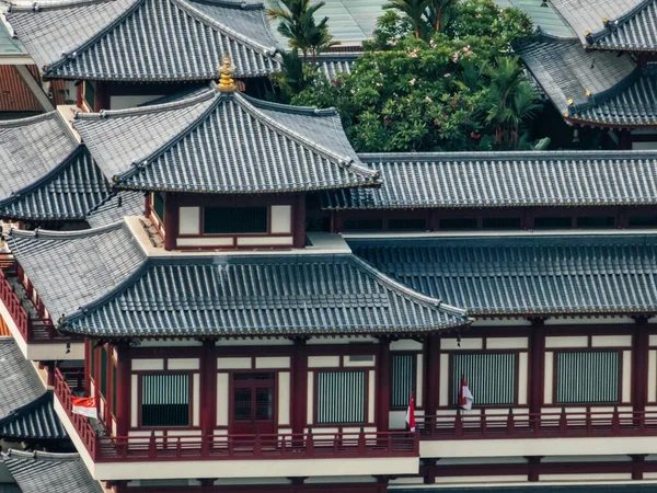 Luftaufnahme Von Buddha Tooth Relic Tempel Und Museum Mit Tang — Stockfoto