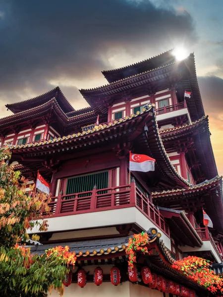 Detail Buddha Tooth Relic Tempel Und Museum Chinatown Singapur — Stockfoto