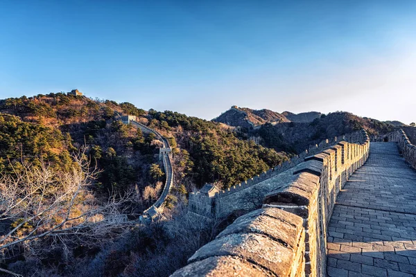 The famous Great Wall of China, one of the seven wonders of the world at Mutianyu Section outside Beijing in China