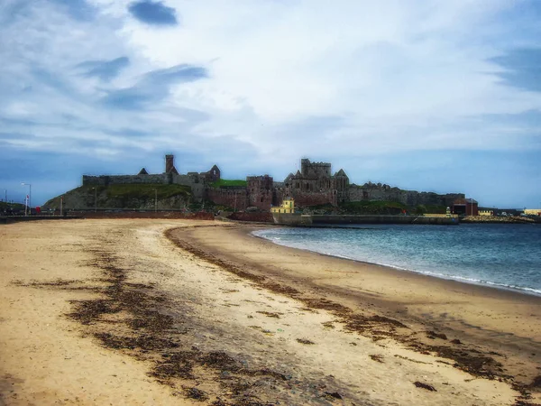 Castillo Peel Está Isla San Patricio Una Pequeña Isla Conectada — Foto de Stock