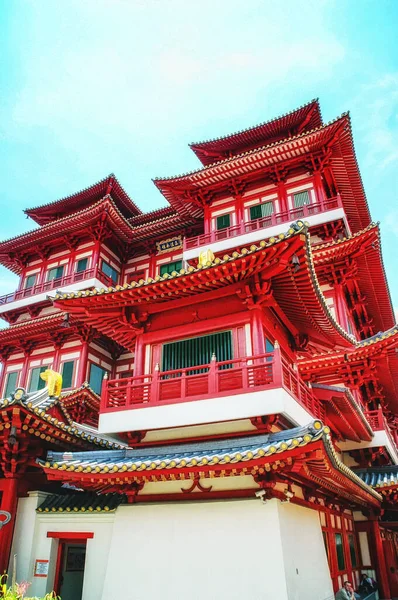 Den Berömda Buddha Tand Relic Temple Singapore — Stockfoto